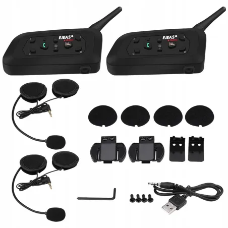 2 zestawy EJEAS V6 Pro intercom kask motocyklowy