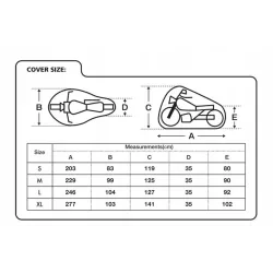 Pokrowiec na motocykl BikeTec Aquatec M oxford