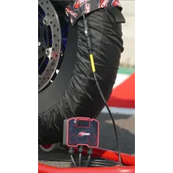 Heated Tire Warmers for Motorcycle Tires IRC RISE Digital
