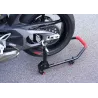 Stojak motocyklowy na kółkach składany na tył pod motocykl podnośnik