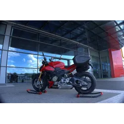 Stojak motocyklowy motocykla komplet przód i tył pod wahacz i lagi