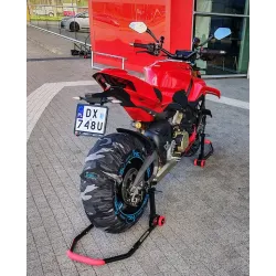 Stojak motocyklowy składany na przód pod motocykl podnośnik