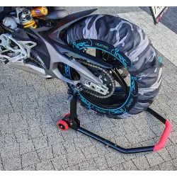 Stojak motocyklowy składany na przód pod motocykl podnośnik