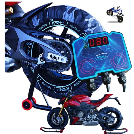 Heated Tire Warmers for Motorcycle Tires IRC Pilota
